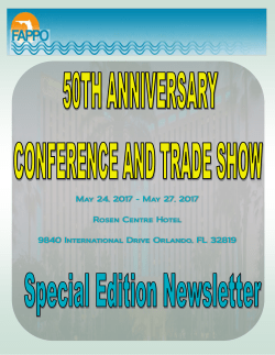 50th Annual FAPPO Conference Newsletter