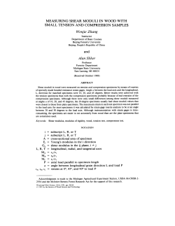 measuring shear moduli in wood with small tension and