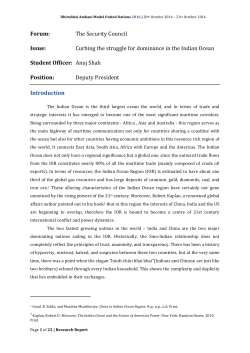 Curbing the struggle for dominance in the Indian Ocean