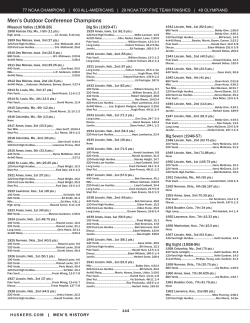 Men`s Outdoor Conference Champions