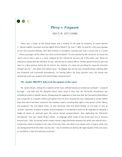 Case Digest: Plessy v. Ferguso