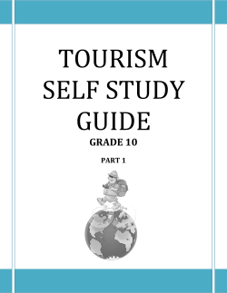 tourism self study guide