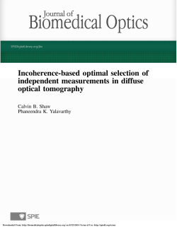 Incoherence-based optimal selection of independent measurements