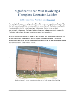 Significant Near Miss Involving a Fiberglass Extension Ladder