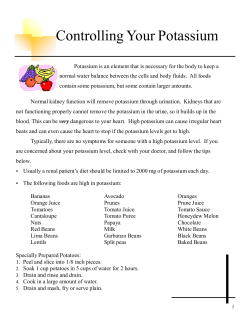 Controlling Your Potassium
