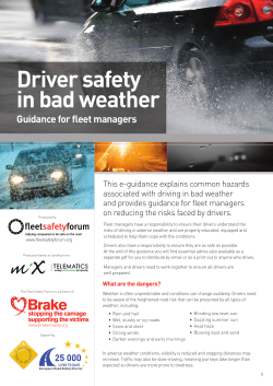 Driver safety in bad weather
