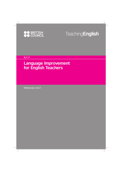 Language Improvement for English Teachers