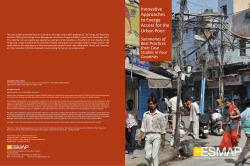 Innovative Approaches to Energy Access for the Urban Poor