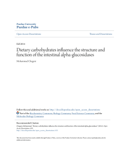 Dietary carbohydrates influence the structure and function of the