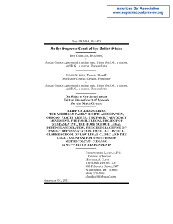 Brief for the American Family Rights Association, Oregon Family