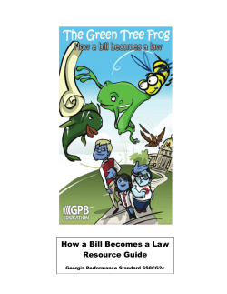 How a Bill Becomes a Law Resource Guide