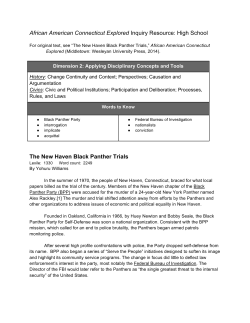 The New Haven Black Panther Trials