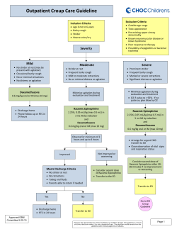 Outpatient Croup Care Guideline