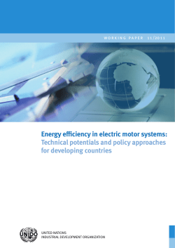 Energy efficiency in electric motor systems: Technical