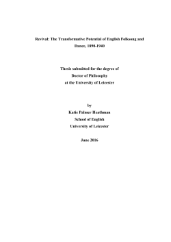 Revival: The Transformative Potential of English Folksong and