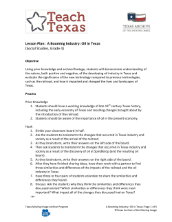 Lesson Plan: A Booming Industry: Oil in Texas