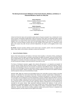 Economic Development in post-Soviet countries