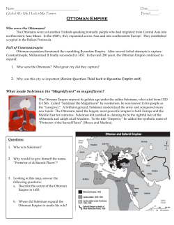 Ottoman Empire - Rachel`s History Classes