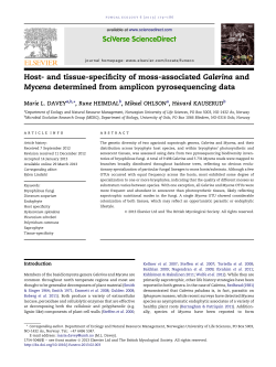 Host- and tissue-specificity of moss