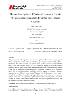 Metropolitan Spillover Effects and Economic Growth of Non