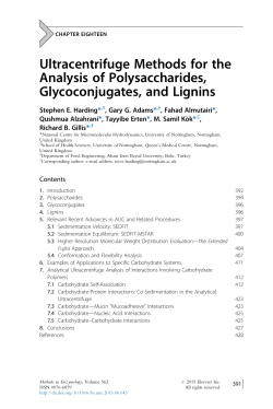 Analytical Ultracentrifugation