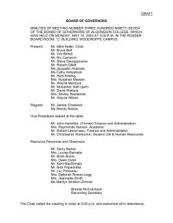 draft board of governors minutes of meeting number three hundred