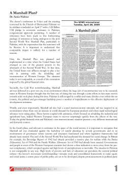 A Marshall Plan?