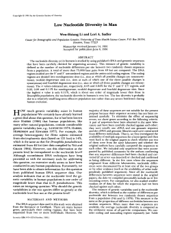 Low Nucleotide Diversity in Man