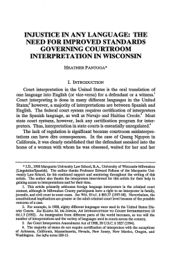Injustice in any Language - Marquette Law Scholarly Commons