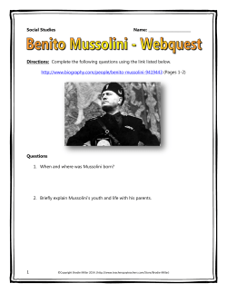 1 Social Studies Name: Directions: Complete the
