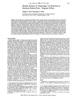 for Reactions of Geminate Radical Pairs. Magnetic Effects