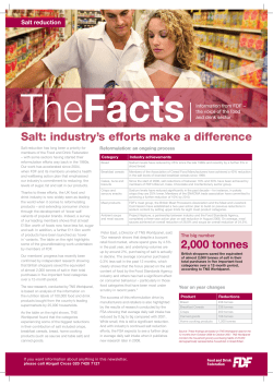 Salt - Food and Drink Federation