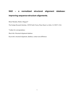 SAD &ndash; An optimal normalized structural alignment