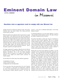 Eminent Domain Law in Missouri
