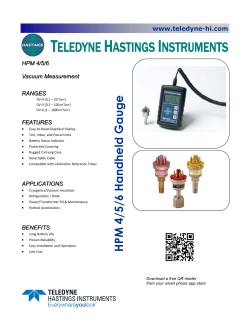 HPM 4/5/6 - Teledyne Hastings Instruments