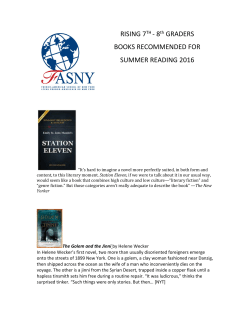 RISING 7TH - 8th GRADERS BOOKS RECOMMENDED FOR
