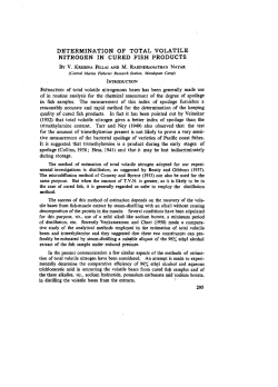 determination of total volatile nitrogen in cured fish products