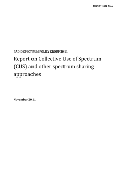 Document RSPG11-392 - Radio Spectrum Policy Group
