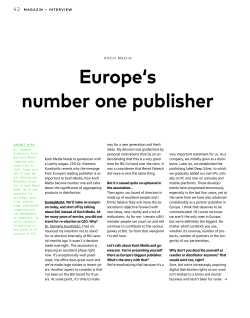Europe`s number one publisher