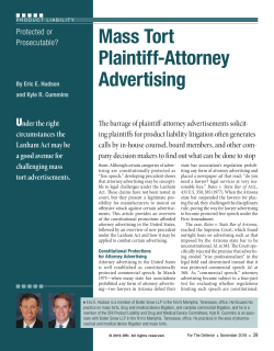 Protected or Prosecutable? Mass Tort Plaintiff-Attorney