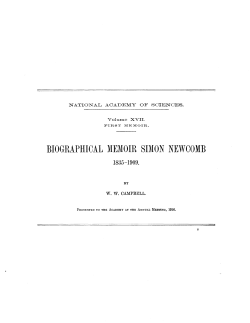 biographical memoir simon newcomb