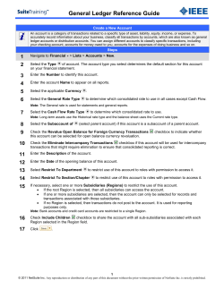 General Ledger Reference Guide