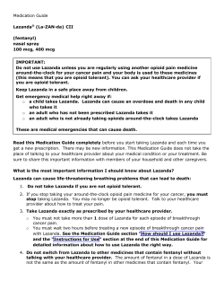 Medication Guide Medication Guide Lazanda