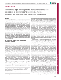 PDF: Transcranial light affects plasma monoamine levels and