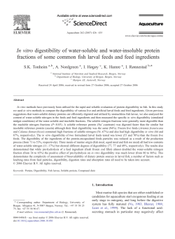 In vitro digestibility of water-soluble and water