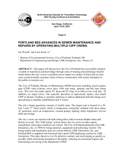 portland bes advances in sewer maintenance and repairs by