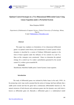 Optimal Control Strategies in a Two Dimensional Differential Game
