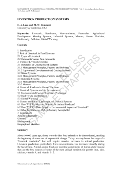 Livestock production Systems