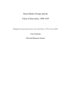 Stock Market Swings and the Value of Innovation, 1908-1929