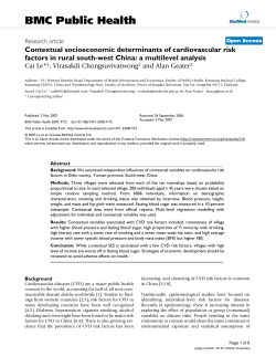 Contextual socioeconomic determinants of cardiovascular risk